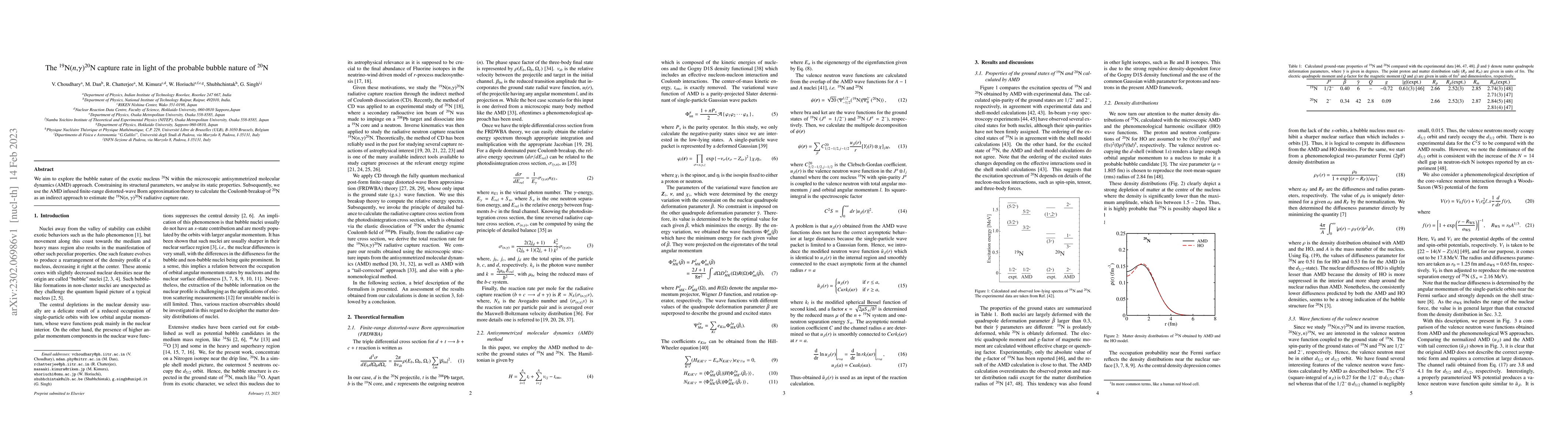 Thumbnail for The $^{19}$N($n$,$\gamma)^{20}$N capture rate in light of the probable
  bubble nature of $^{20}$N