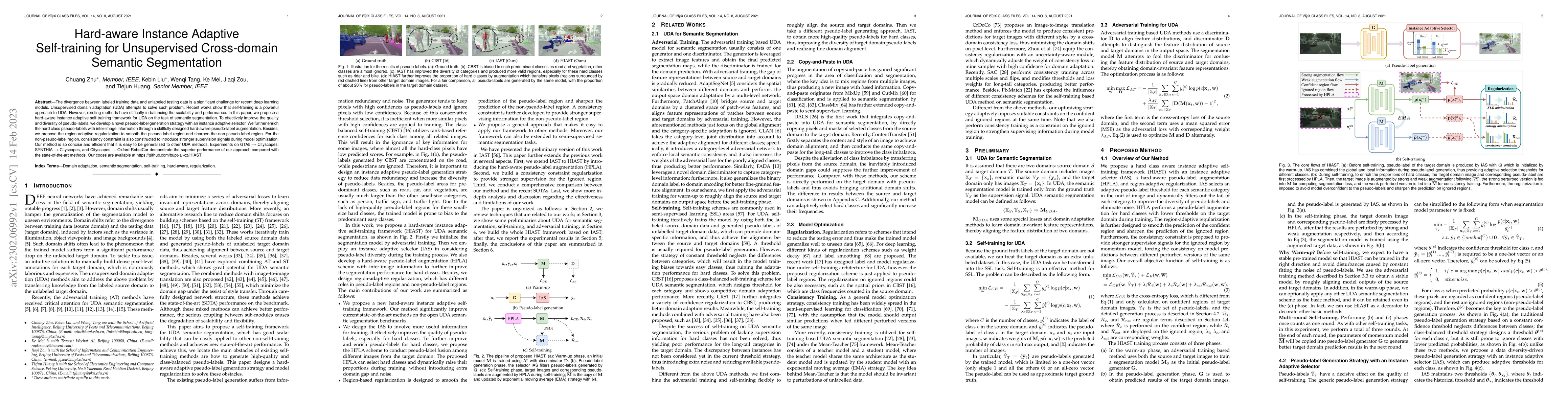 Thumbnail for Hard-aware Instance Adaptive Self-training for Unsupervised Cross-domain
  Semantic Segmentation