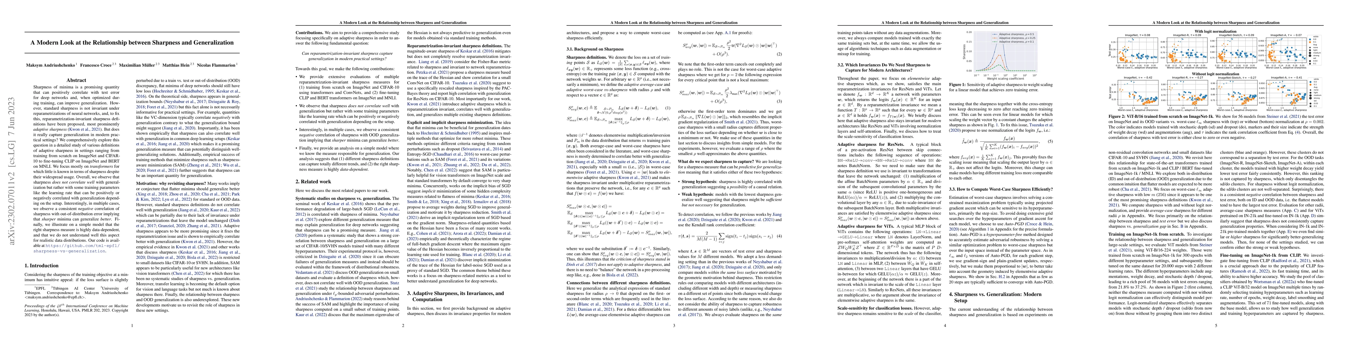 Thumbnail for A Modern Look at the Relationship between Sharpness and Generalization