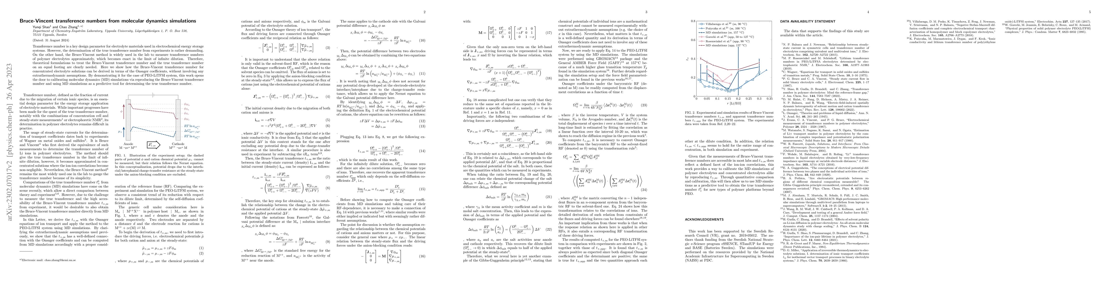 Thumbnail for Bruce-Vincent transference numbers from molecular dynamics simulations