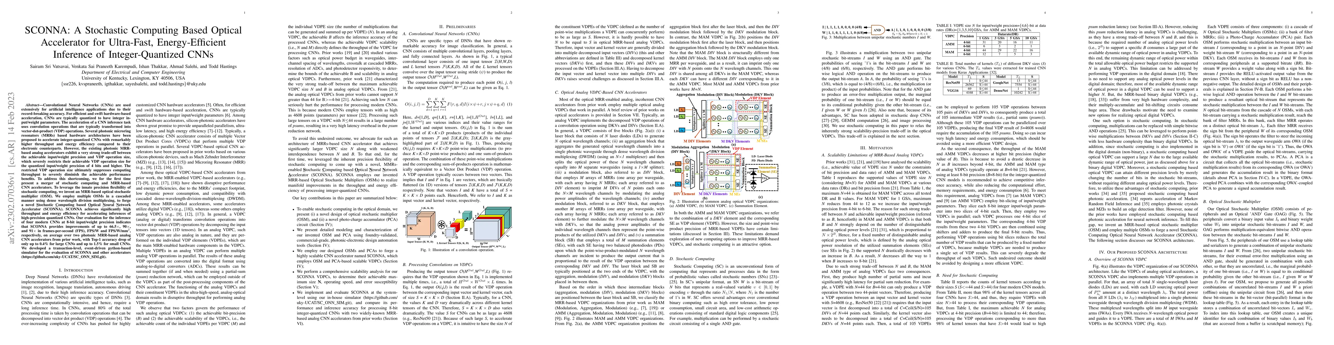Thumbnail for SCONNA: A Stochastic Computing Based Optical Accelerator for Ultra-Fast,
  Energy-Efficient Inference of Integer-Quantized CNNs