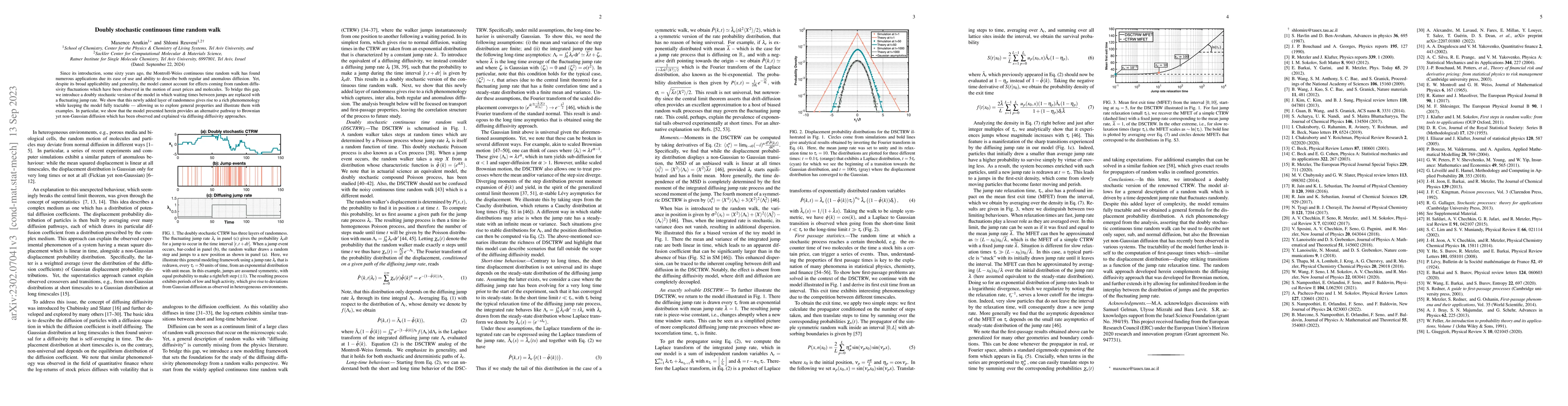 Thumbnail for Doubly stochastic continuous time random walk