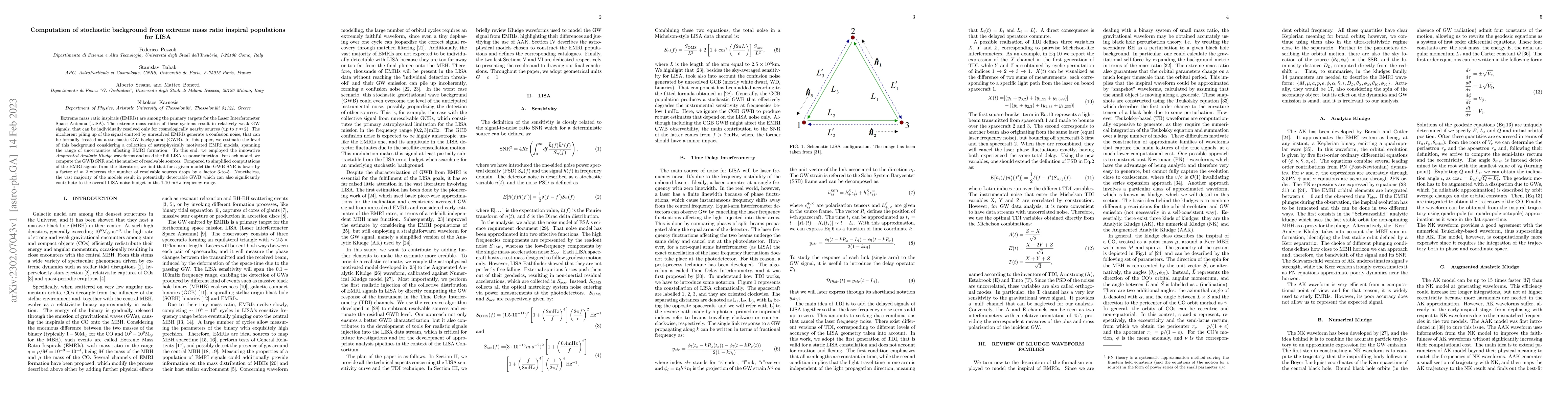 Thumbnail for Computation of stochastic background from extreme mass ratio inspiral
  populations for LISA