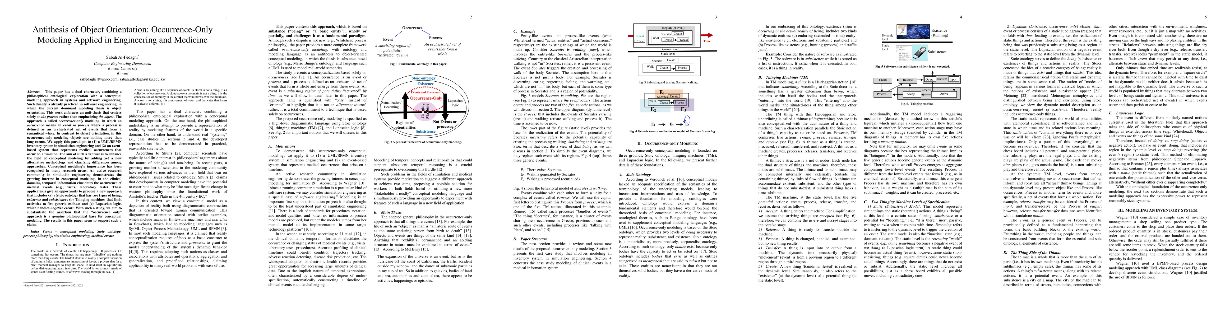 Thumbnail for Antithesis of Object Orientation: Occurrence-Only Modeling Applied in
  Engineering and Medicine