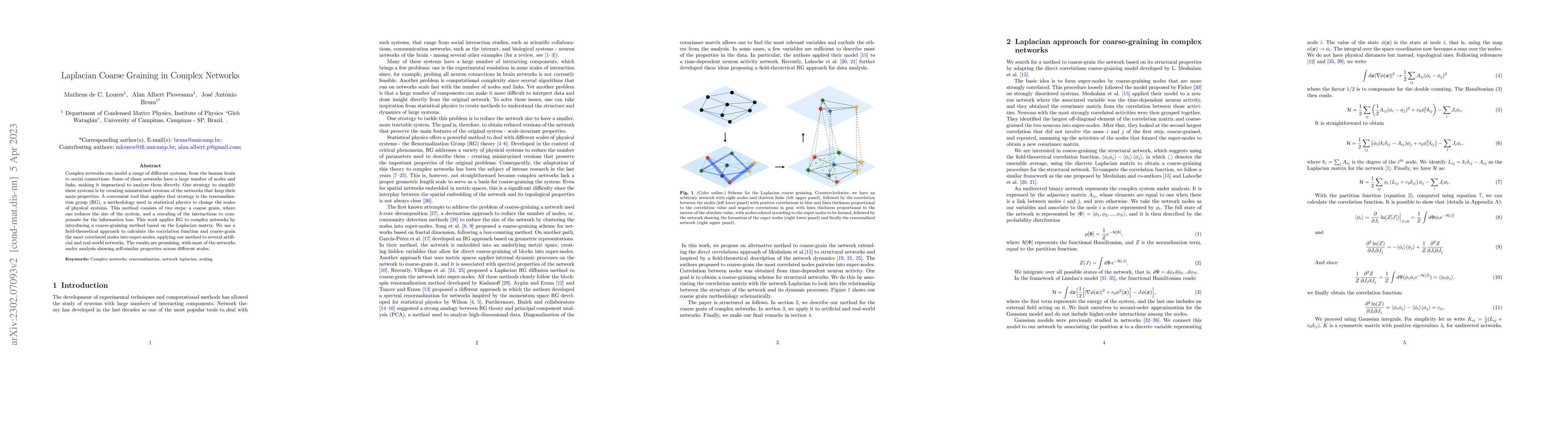 Thumbnail for Laplacian Coarse Graining in Complex Networks