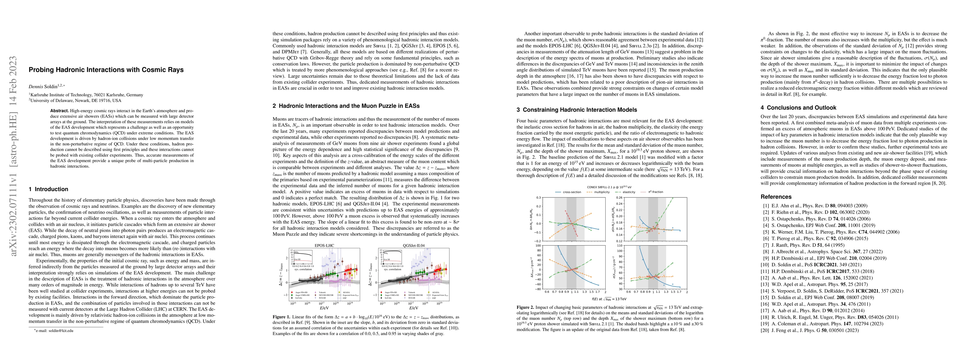 Thumbnail for Probing Hadronic Interactions with Cosmic Rays