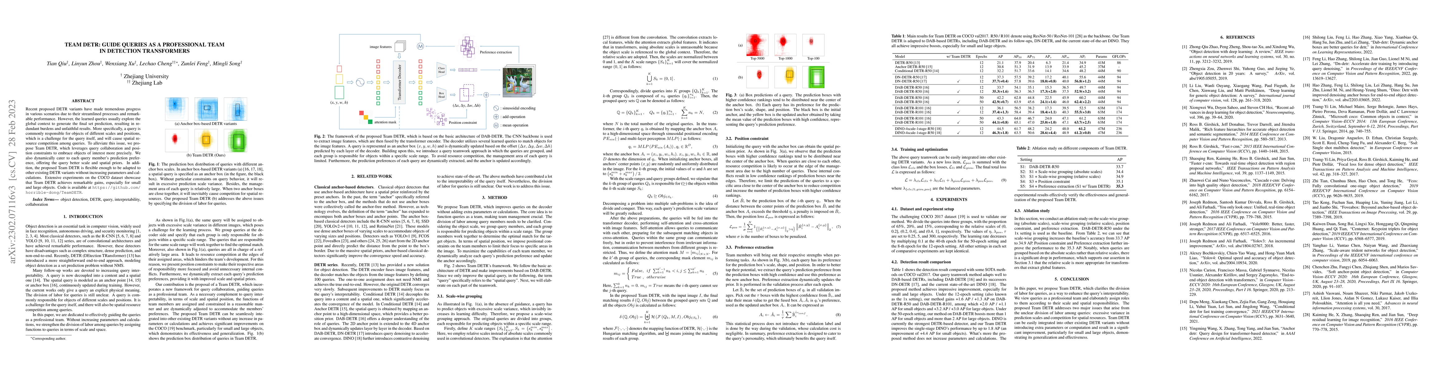 Thumbnail for Team DETR: Guide Queries as a Professional Team in Detection
  Transformers