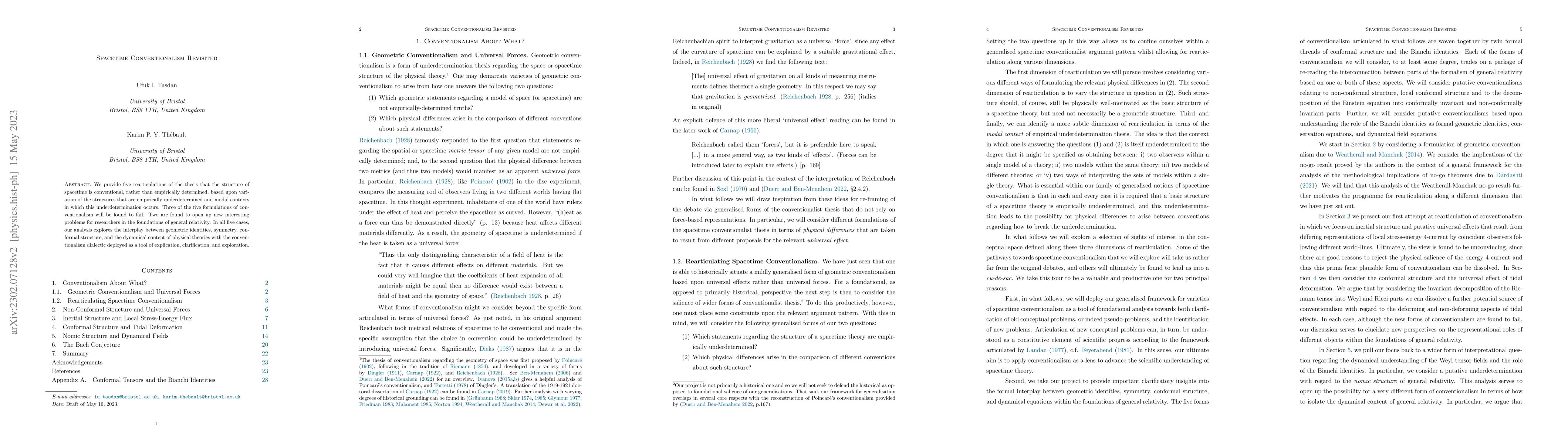 Thumbnail for Spacetime Conventionalism Revisited