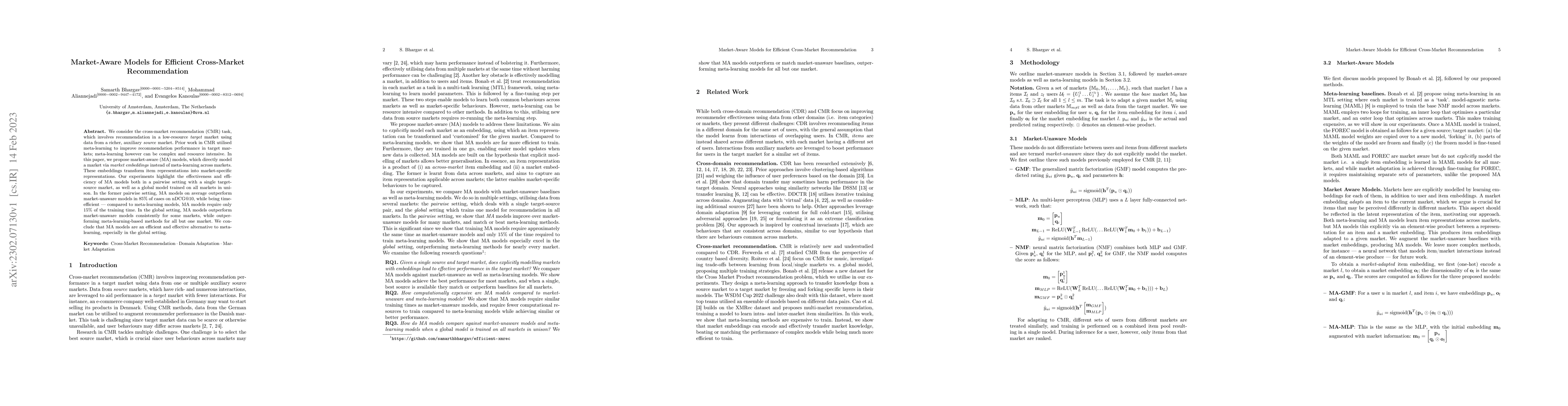 Thumbnail for Market-Aware Models for Efficient Cross-Market Recommendation