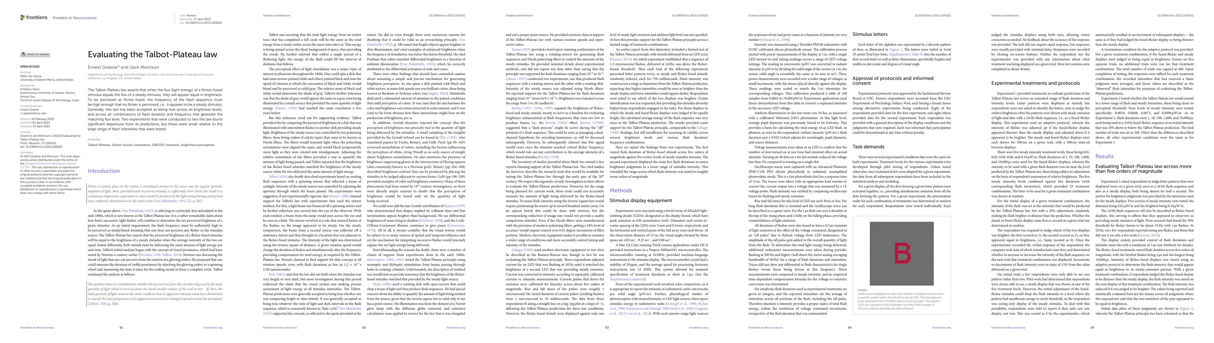 Thumbnail for Evaluating the Talbot-Plateau Law