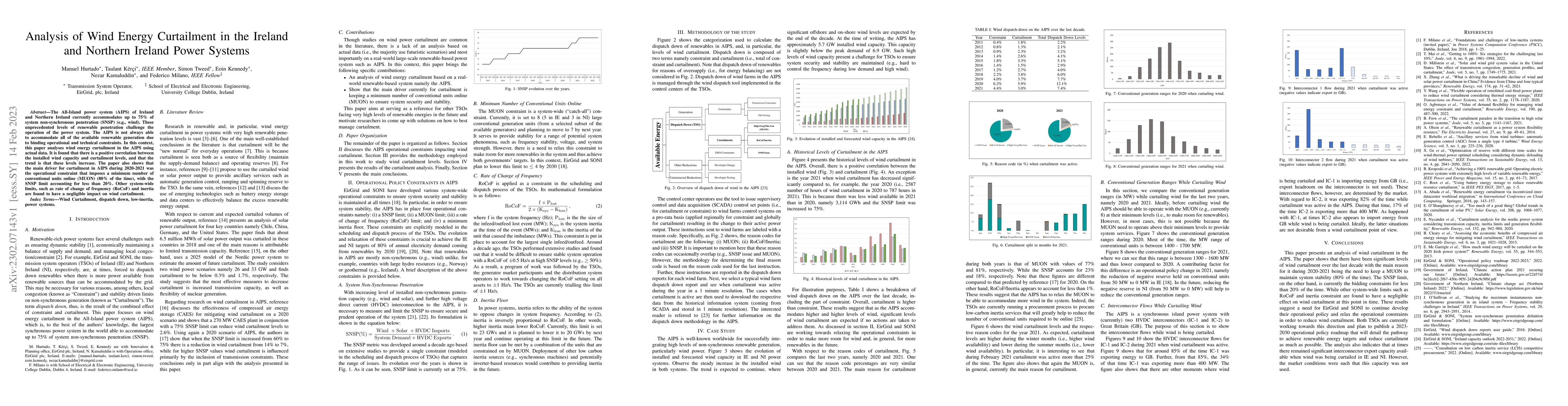 Thumbnail for Analysis of Wind Energy Curtailment in the Ireland and Northern Ireland
  Power Systems