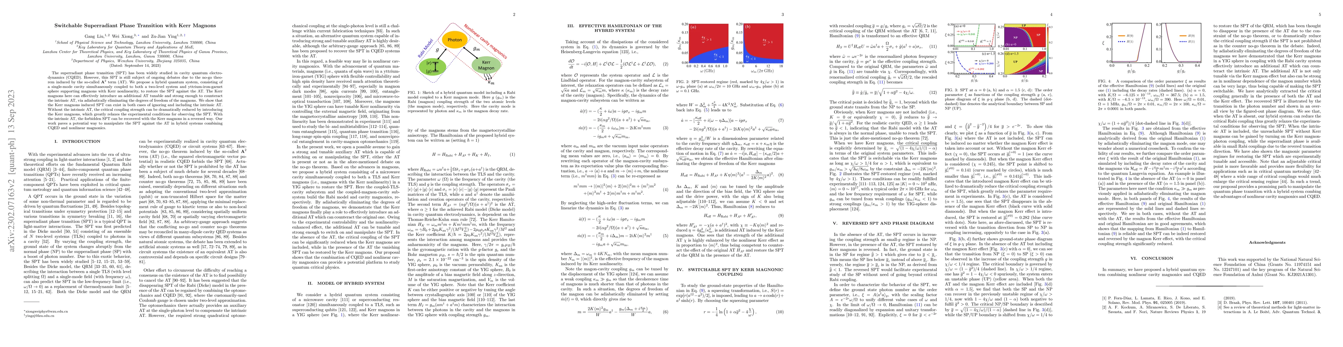 Thumbnail for Switchable Superradiant Phase Transition with Kerr Magnons