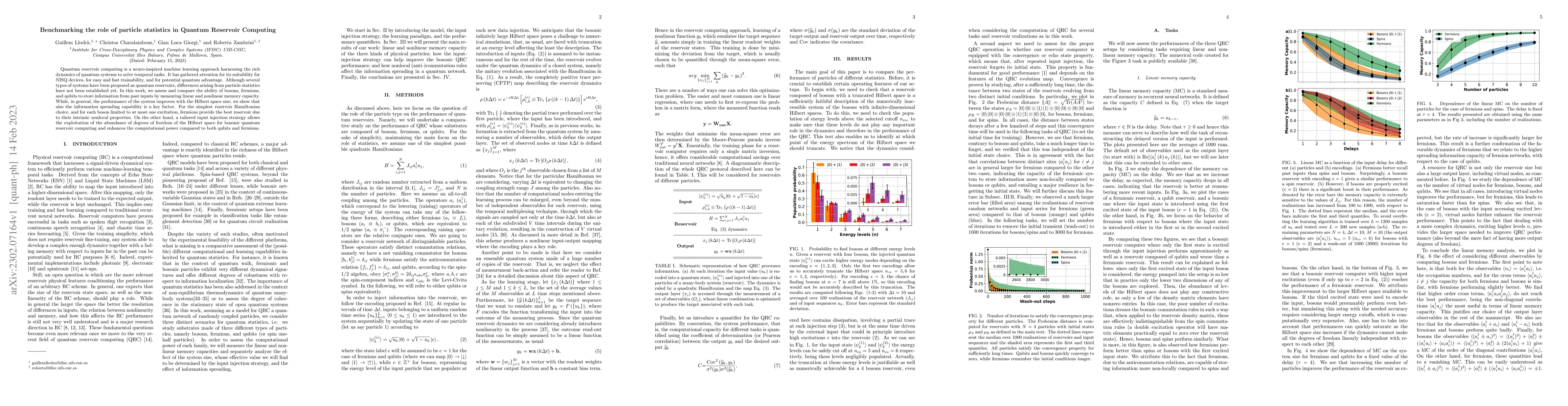 Thumbnail for Benchmarking the role of particle statistics in Quantum Reservoir
  Computing