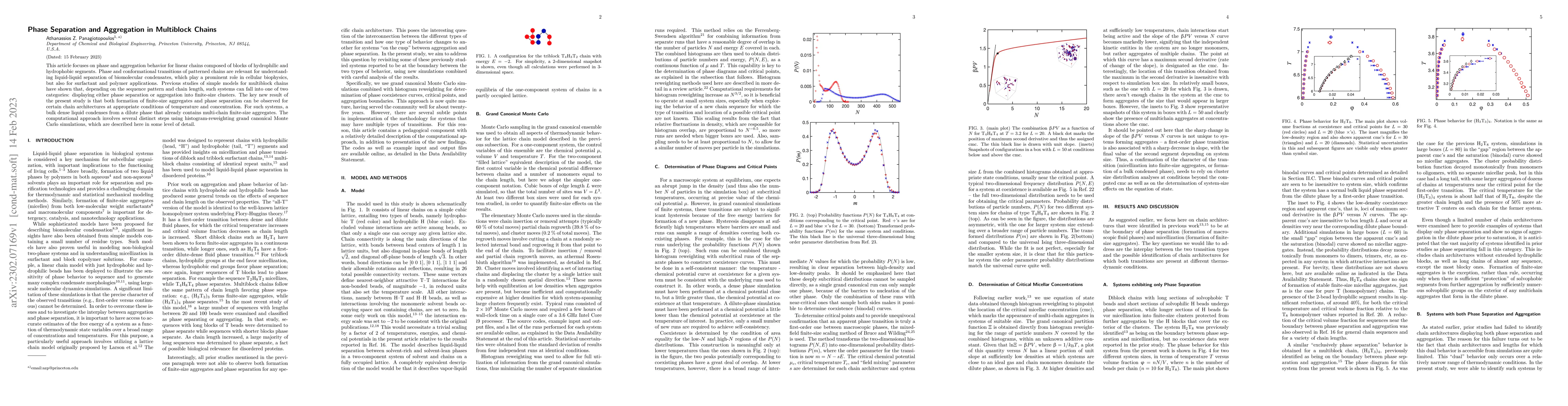 Thumbnail for Phase Separation and Aggregation in Multiblock Chains