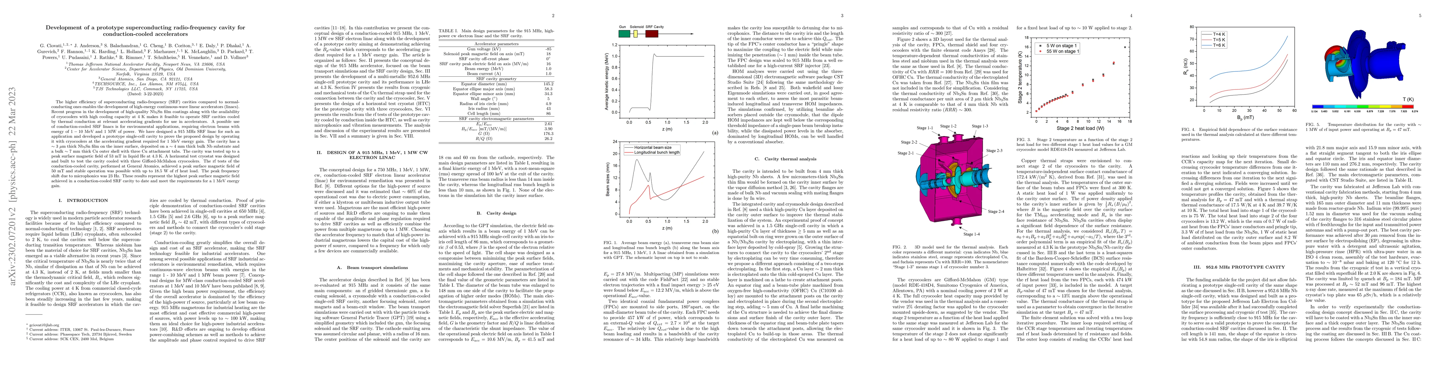 Thumbnail for Development of a prototype superconducting radio-frequency cavity for
  conduction-cooled accelerators