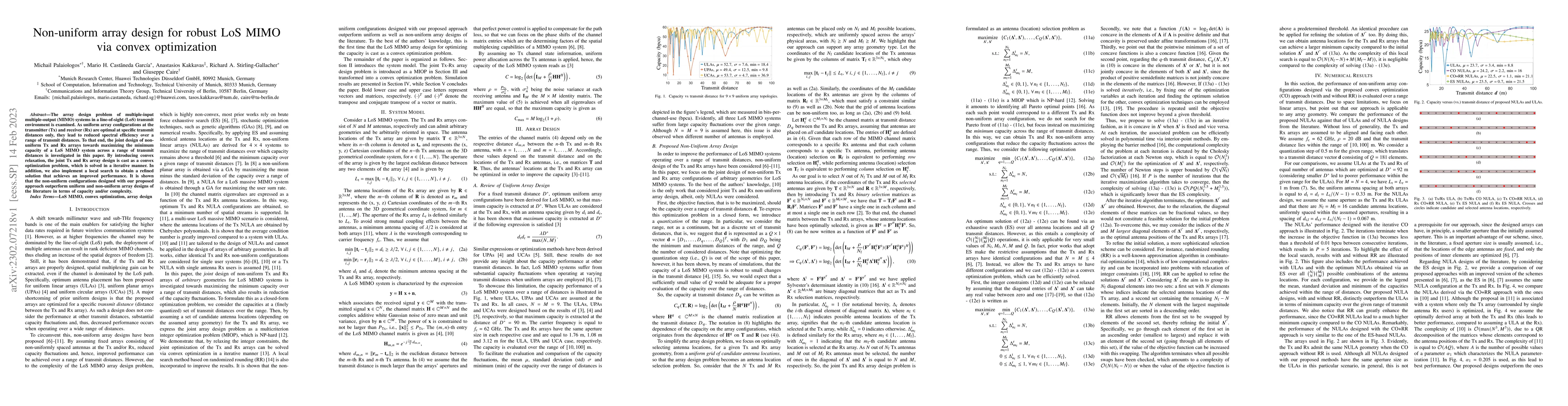 Thumbnail for Non-uniform array design for robust LoS MIMO via convex optimization