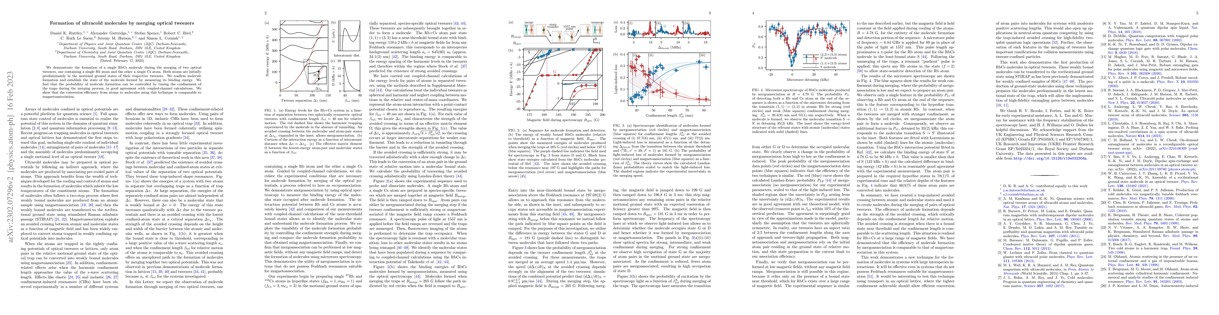 Thumbnail for Formation of ultracold molecules by merging optical tweezers