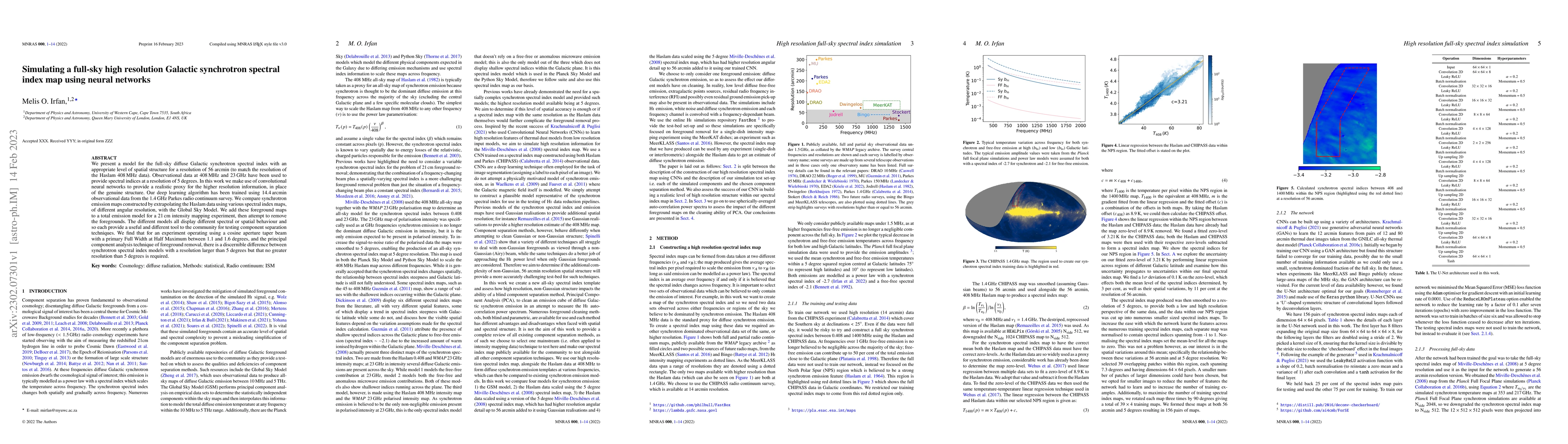 Thumbnail for Simulating a full-sky high resolution Galactic synchrotron spectral
  index map using neural networks