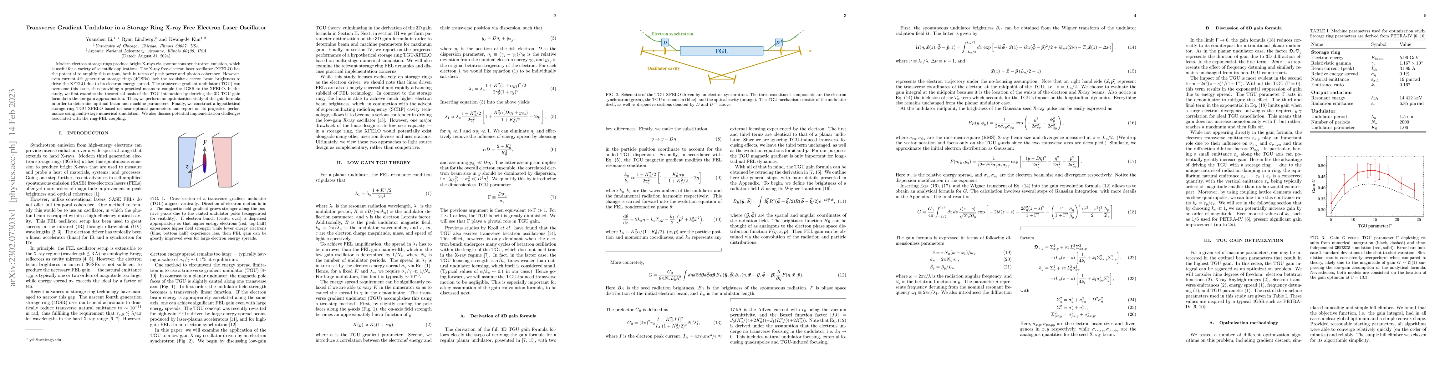 Thumbnail for Transverse Gradient Undulator in a Storage Ring X-ray Free Electron
  Laser Oscillator