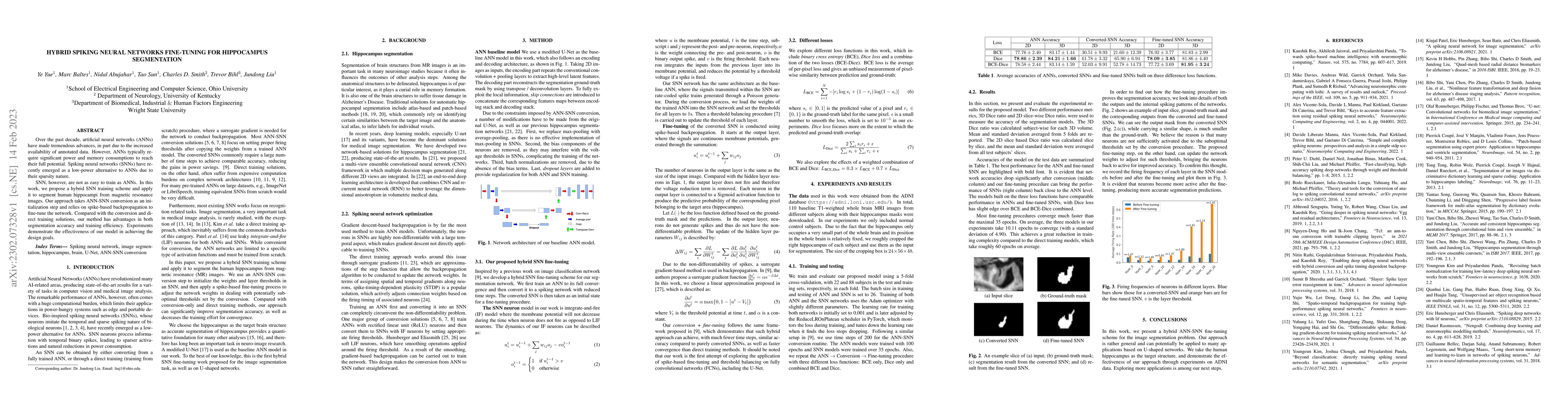 Thumbnail for Hybrid Spiking Neural Network Fine-tuning for Hippocampus Segmentation