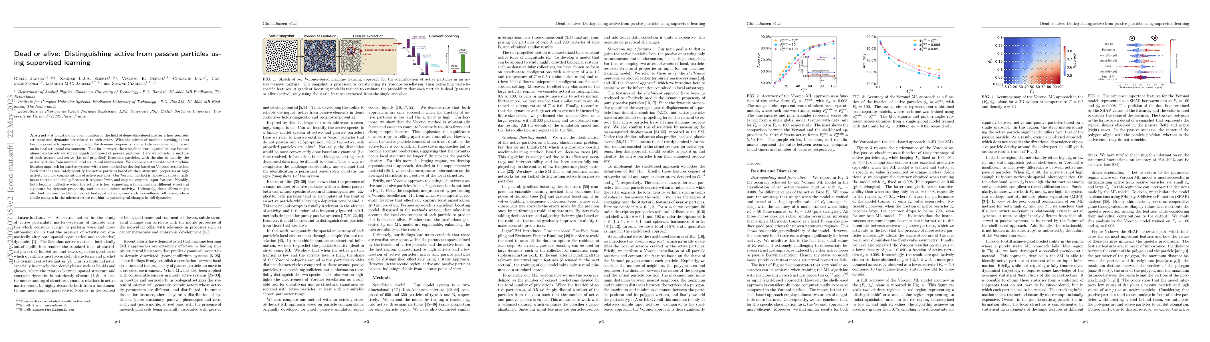 Thumbnail for Dead or alive: Distinguishing active from passive particles using
  supervised learning