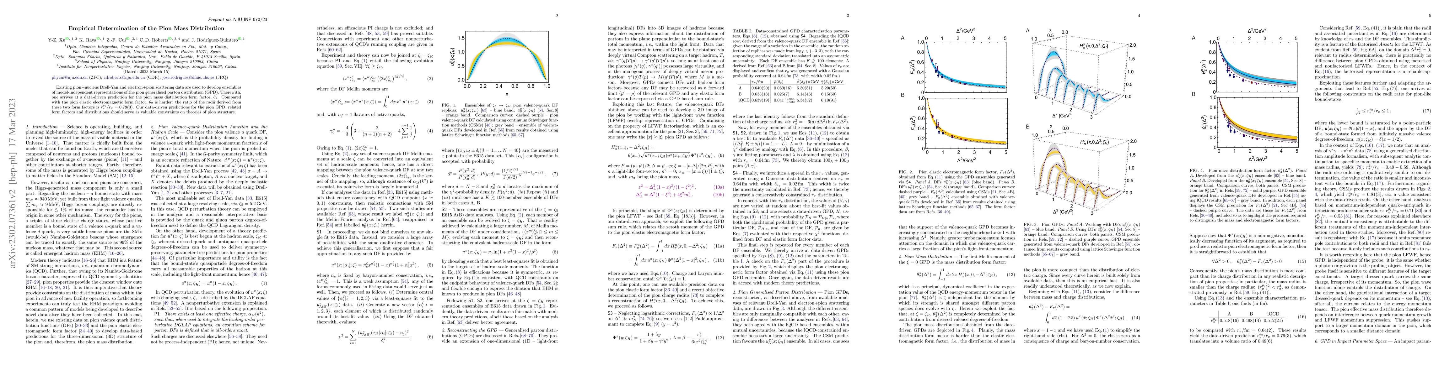 Thumbnail for Empirical Determination of the Pion Mass Distribution