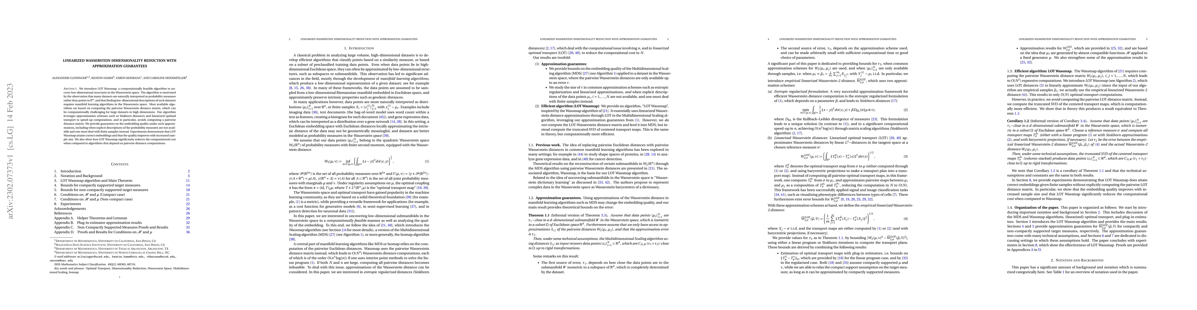 Thumbnail for Linearized Wasserstein dimensionality reduction with approximation
  guarantees
