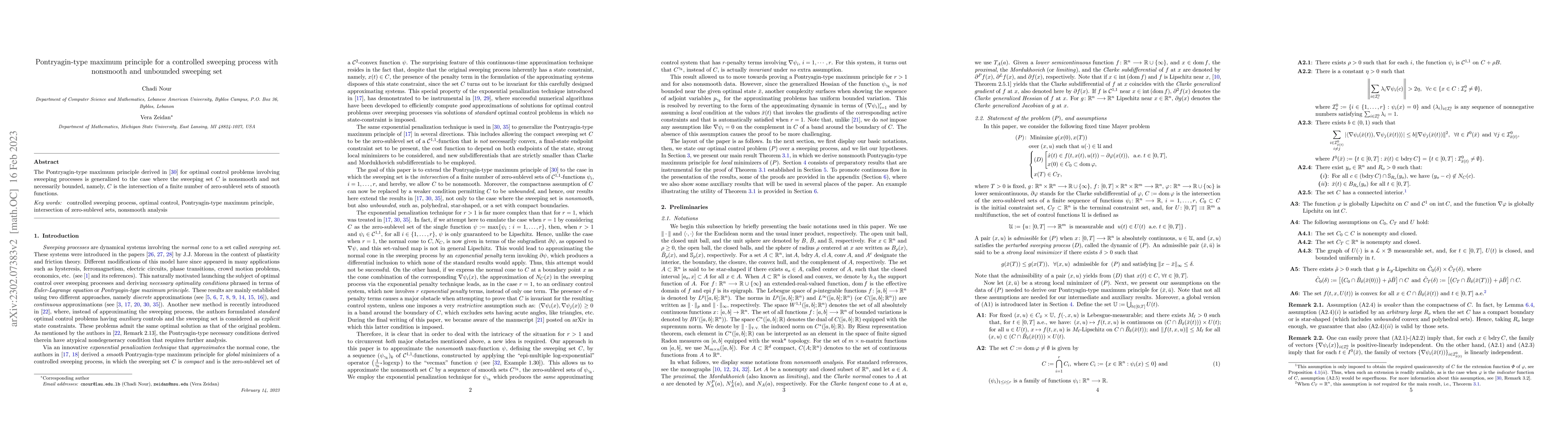 Thumbnail for Pontryagin-type maximum principle for a controlled sweeping process with
  nonsmooth and unbounded sweeping set