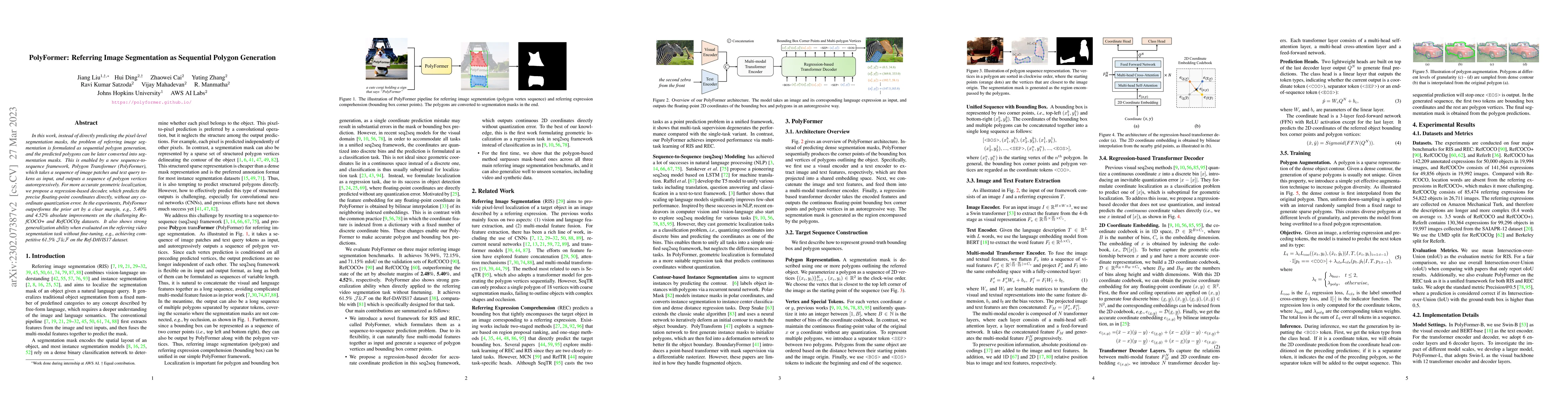 Thumbnail for PolyFormer: Referring Image Segmentation as Sequential Polygon
  Generation