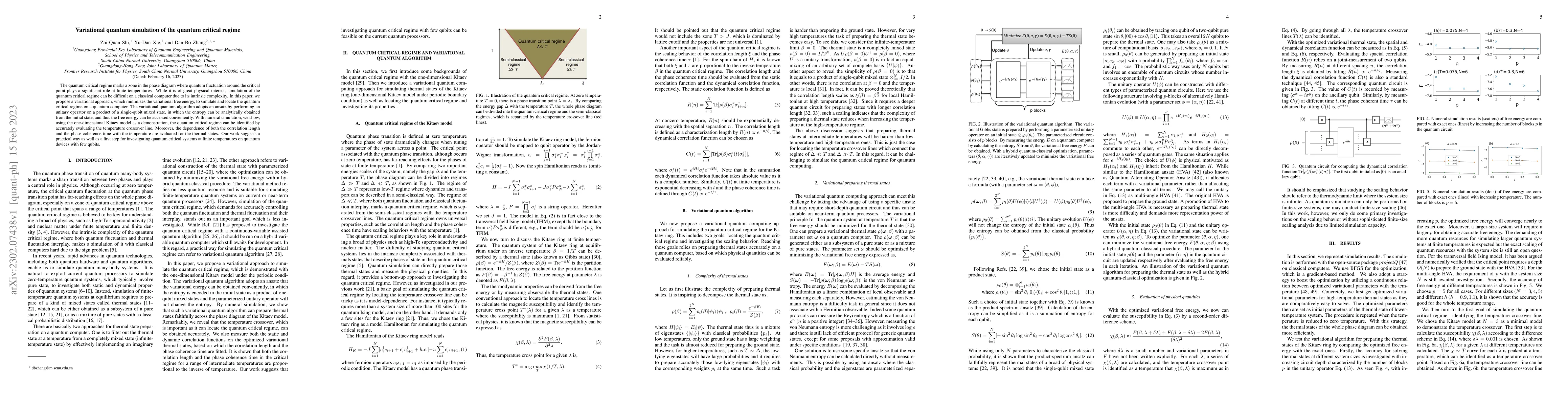 Thumbnail for Variational quantum simulation of the quantum critical regime