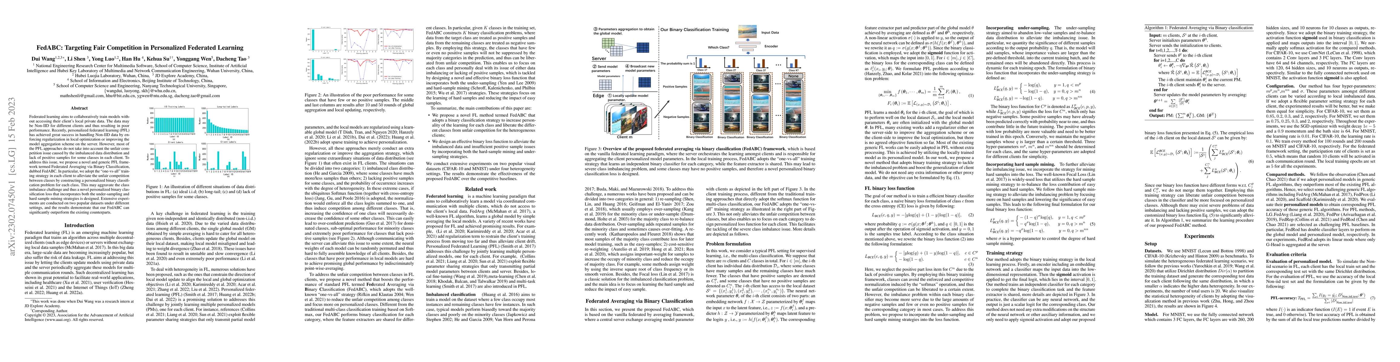 Thumbnail for FedABC: Targeting Fair Competition in Personalized Federated Learning