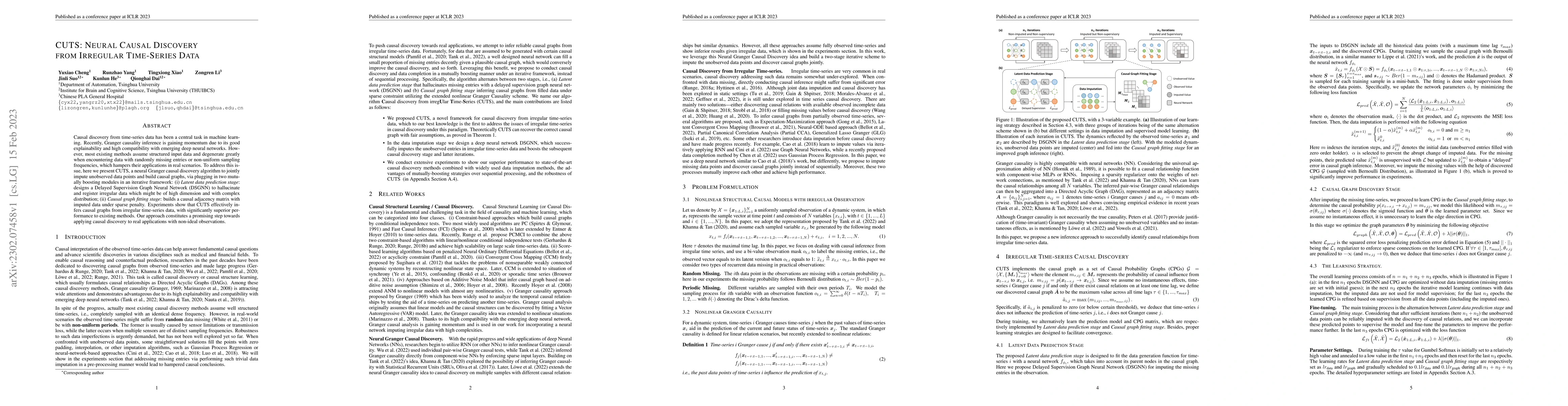 Thumbnail for CUTS: Neural Causal Discovery from Irregular Time-Series Data