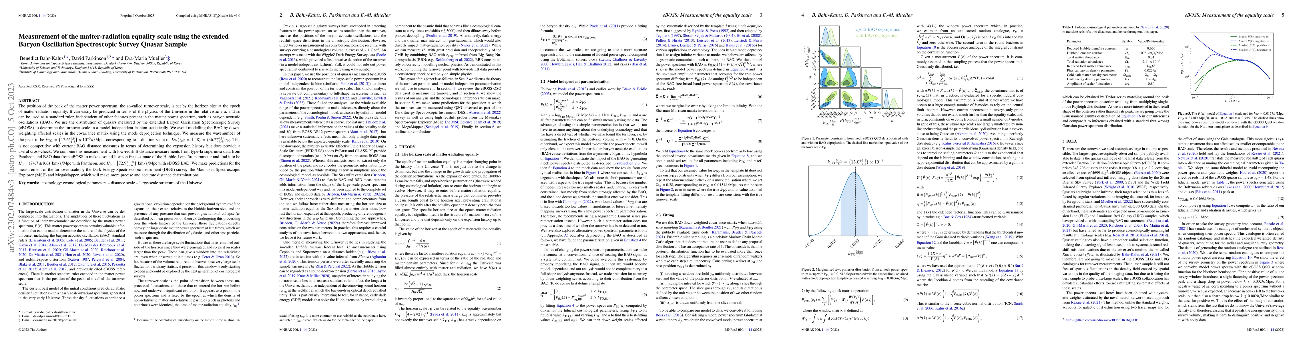 Thumbnail for Measurement of the matter-radiation equality scale using the extended
  Baryon Oscillation Spectroscopic Survey Quasar Sample