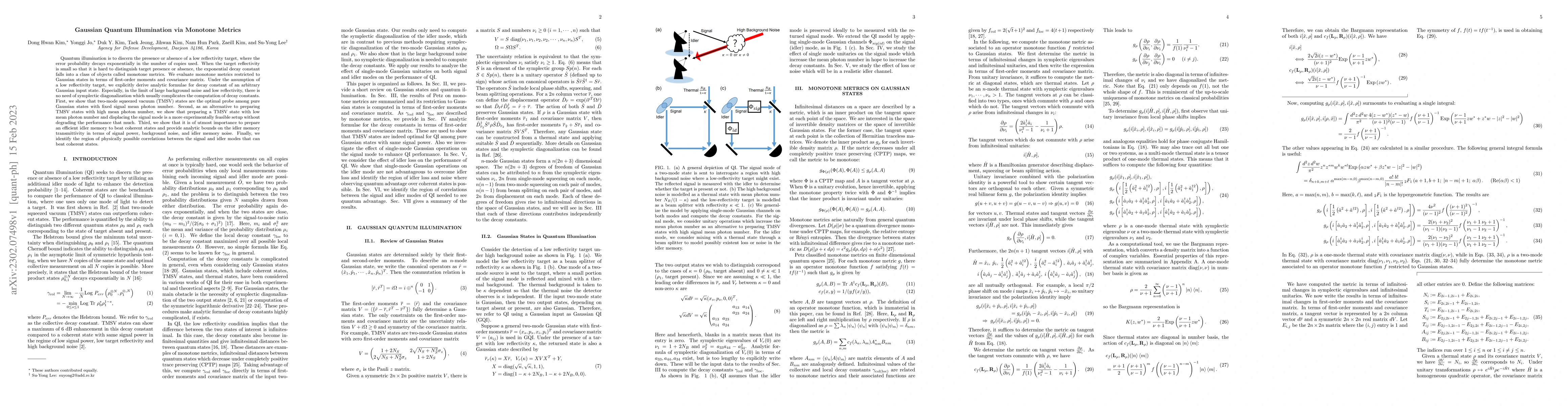Thumbnail for Gaussian Quantum Illumination via Monotone Metrics