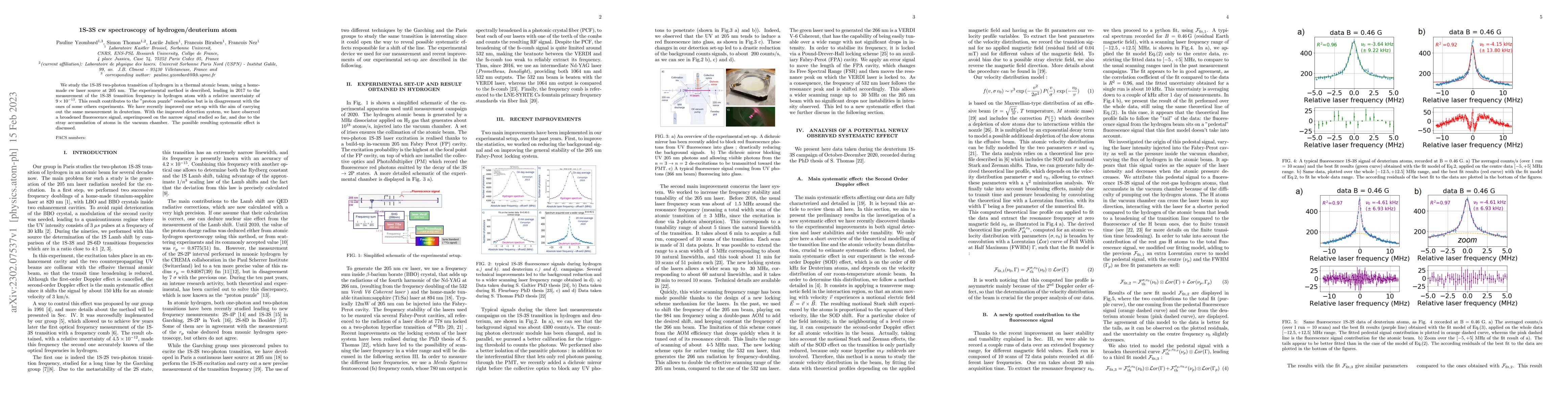 Thumbnail for 1S-3S cw spectroscopy of hydrogen/deuterium atom