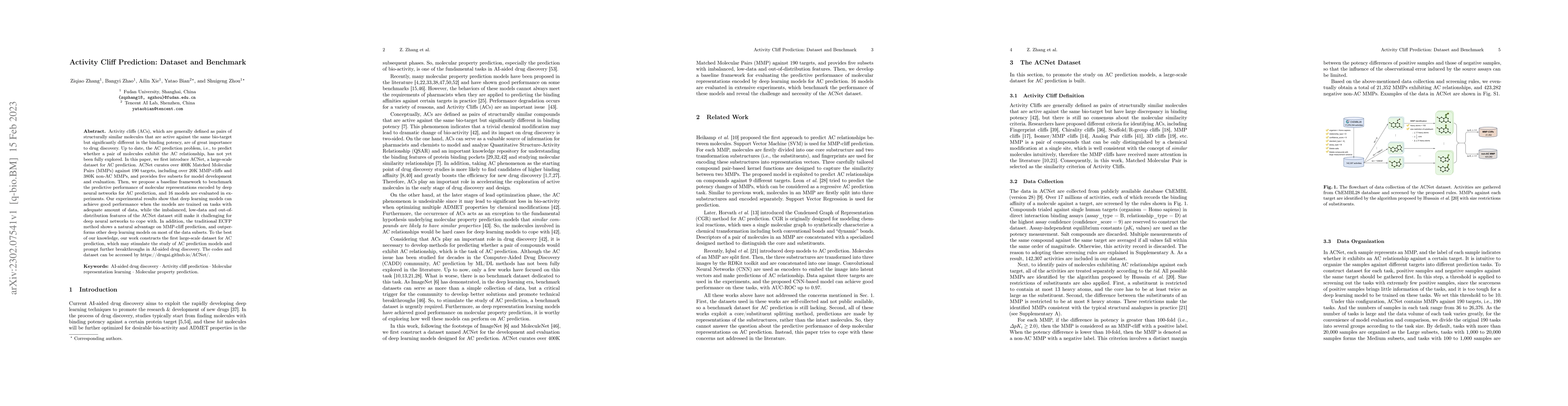 Thumbnail for Activity Cliff Prediction: Dataset and Benchmark