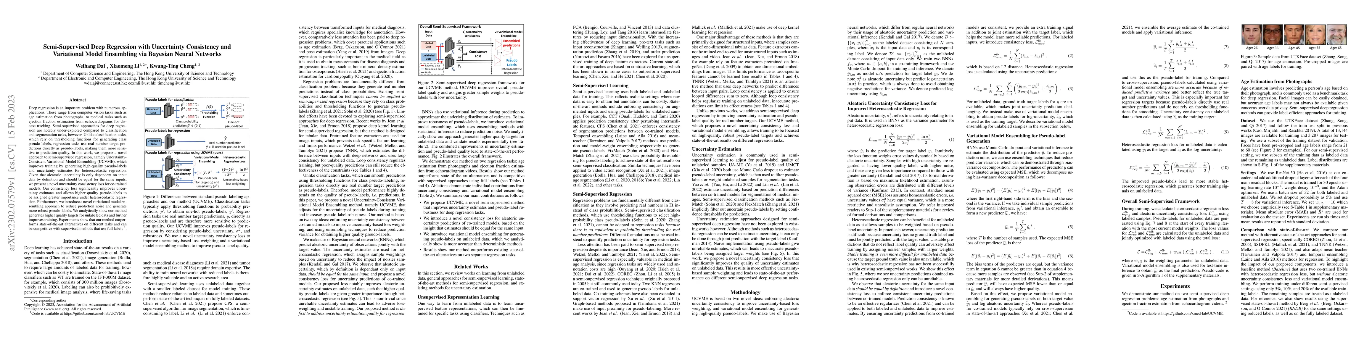 Thumbnail for Semi-Supervised Deep Regression with Uncertainty Consistency and
  Variational Model Ensembling via Bayesian Neural Networks