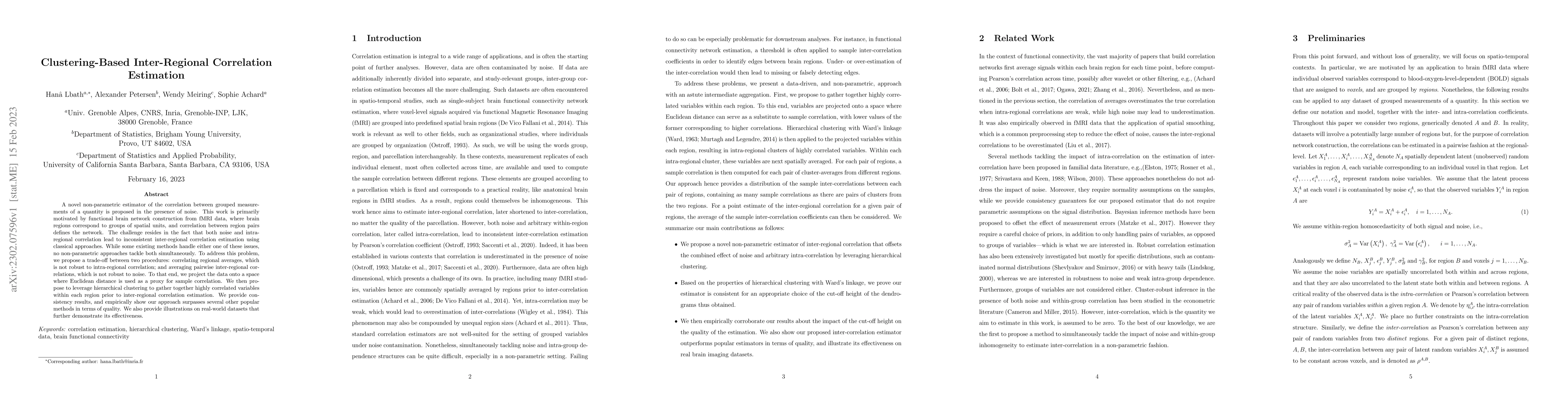 Thumbnail for Clustering-Based Inter-Regional Correlation Estimation