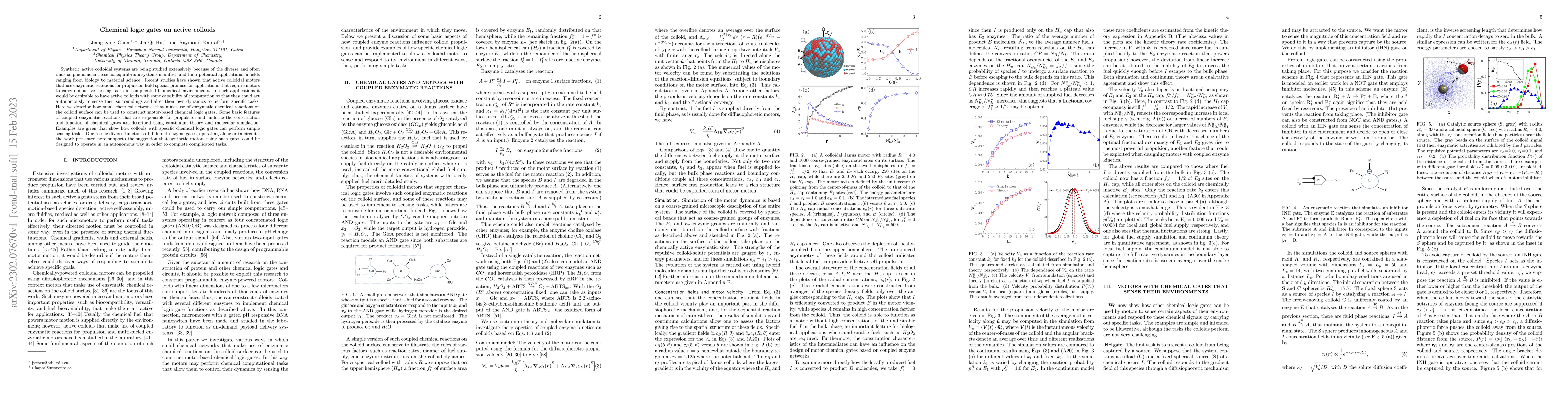 Thumbnail for Chemical logic gates on active colloids