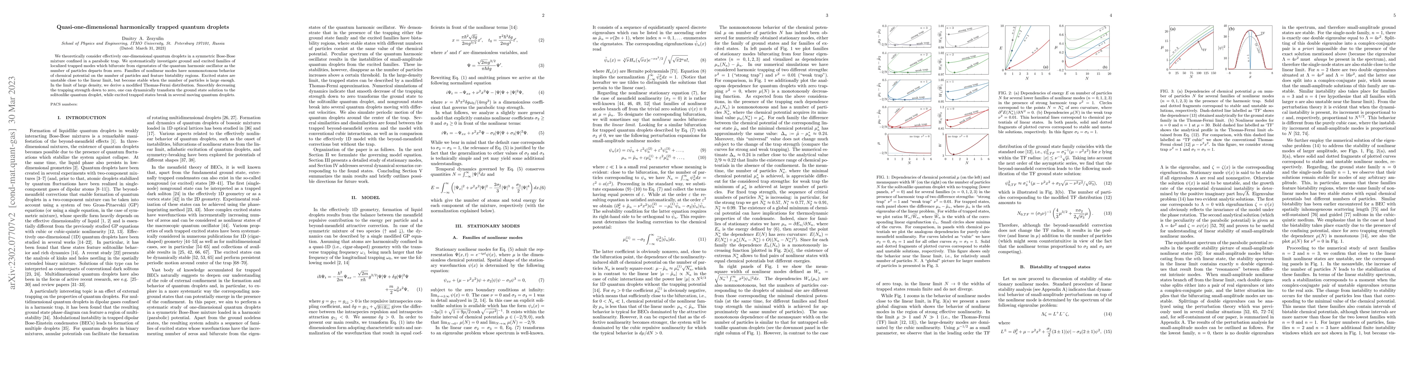 Thumbnail for Quasi-one-dimensional harmonically trapped quantum droplets
