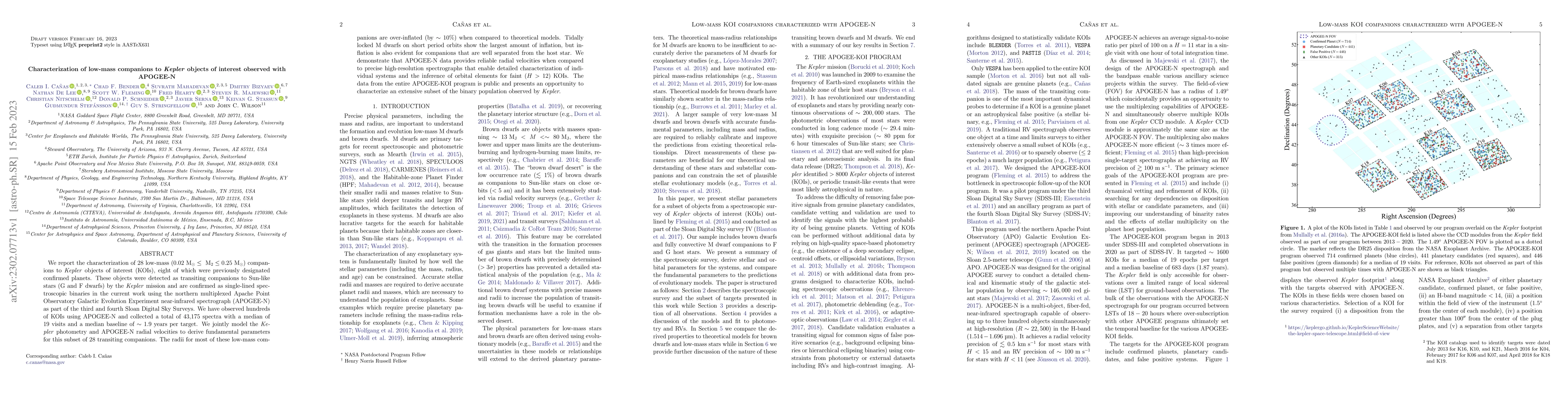 Thumbnail for Characterization of low-mass companions to $\textit{Kepler}$ objects of
  interest observed with APOGEE-N