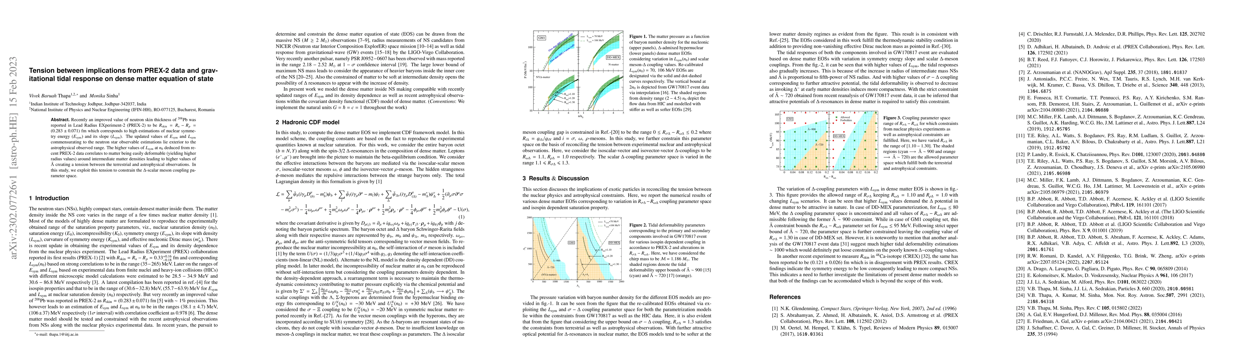 Thumbnail for Tension between implications from PREX-2 data and gravitational tidal
  response on dense matter equation of state
