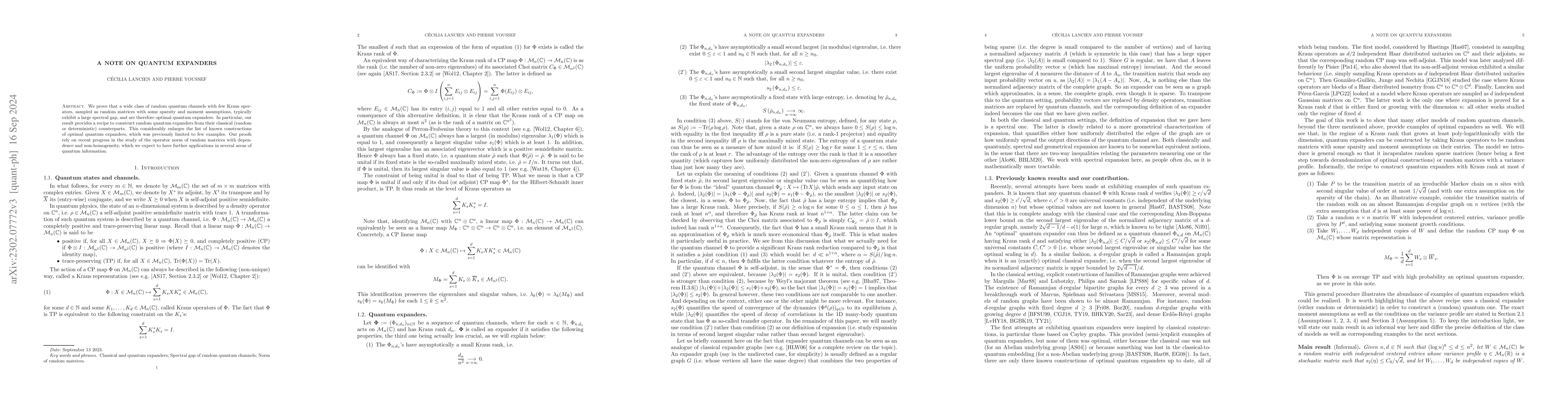 Thumbnail for A note on quantum expanders