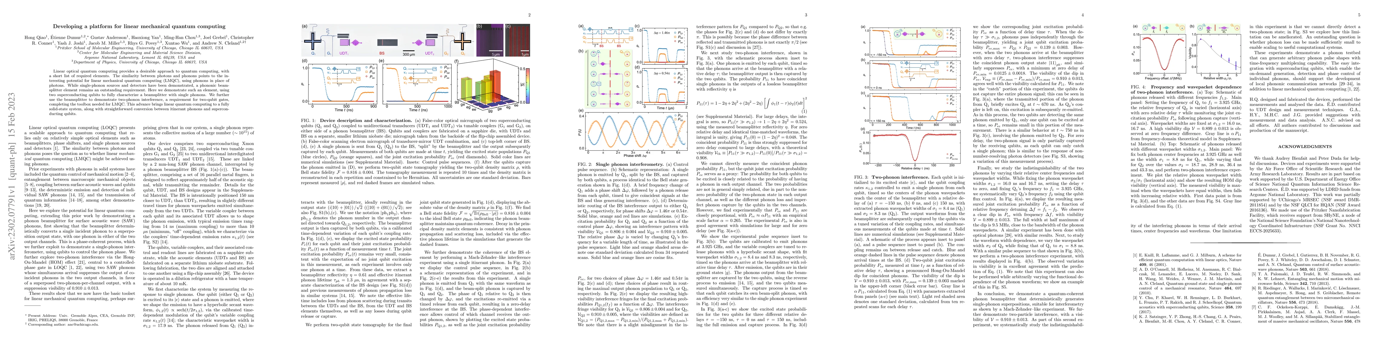 Thumbnail for Developing a platform for linear mechanical quantum computing