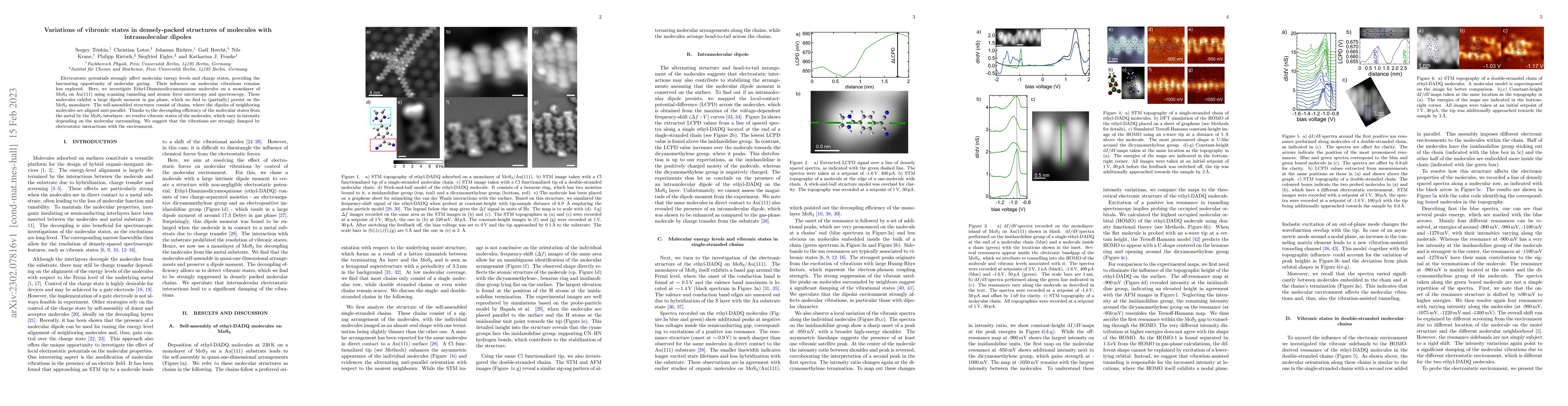 Thumbnail for Variations of vibronic states in densely-packed structures of molecules
  with intramolecular dipoles