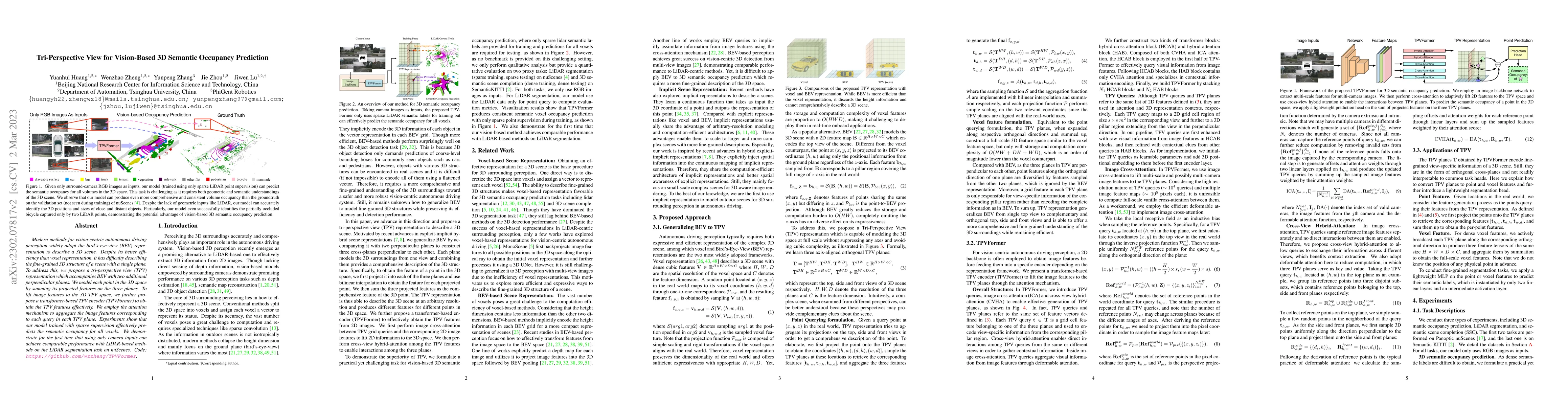 Thumbnail for Tri-Perspective View for Vision-Based 3D Semantic Occupancy Prediction