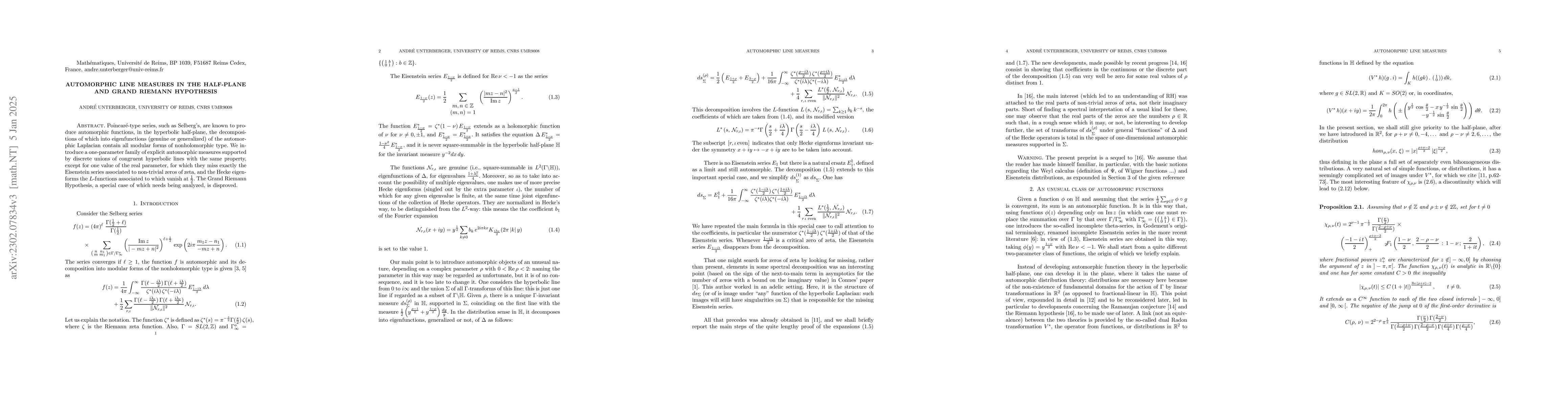 Thumbnail for Automorphic line measures in the half-plane and the Grand Riemann
  Hypothesis