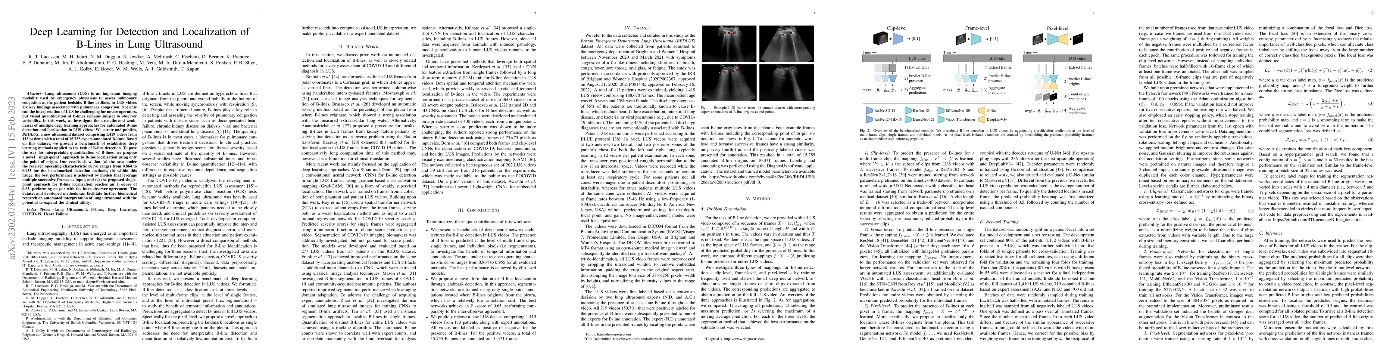 Thumbnail for Deep Learning for Detection and Localization of B-Lines in Lung
  Ultrasound