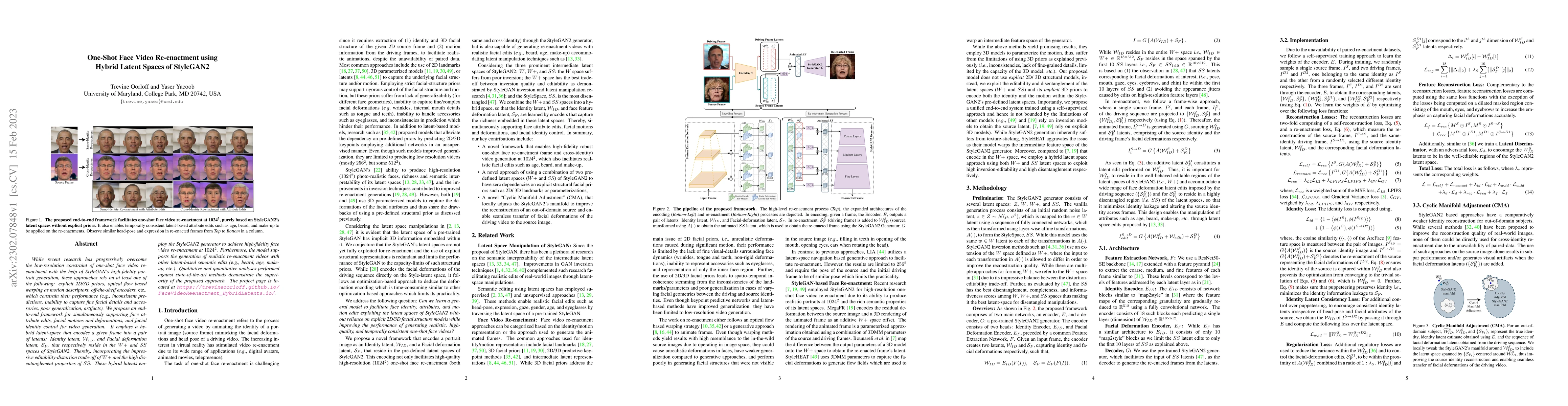 Thumbnail for One-Shot Face Video Re-enactment using Hybrid Latent Spaces of StyleGAN2