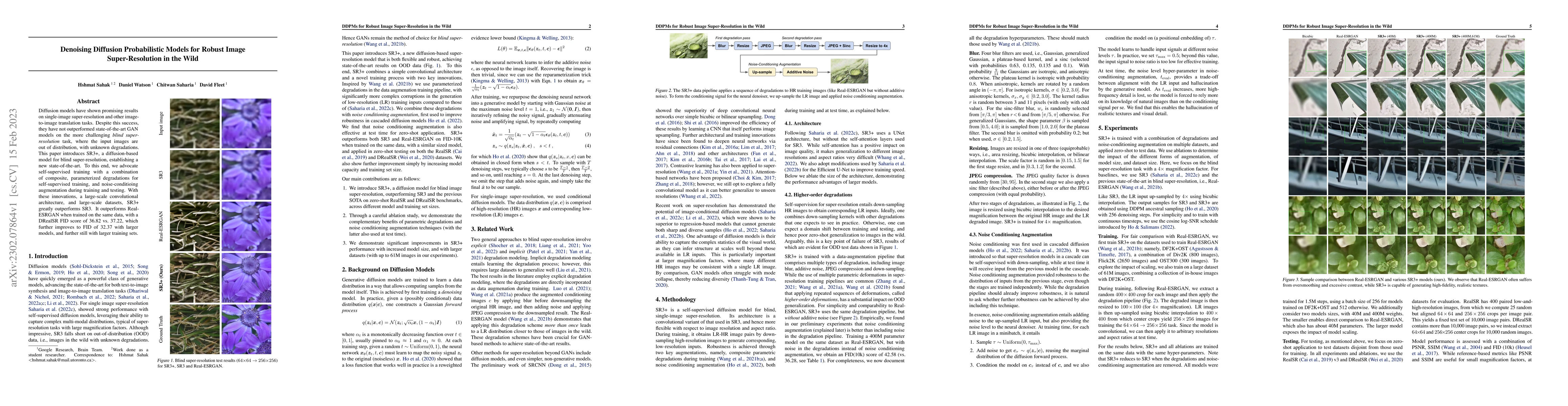 Thumbnail for Denoising Diffusion Probabilistic Models for Robust Image
  Super-Resolution in the Wild